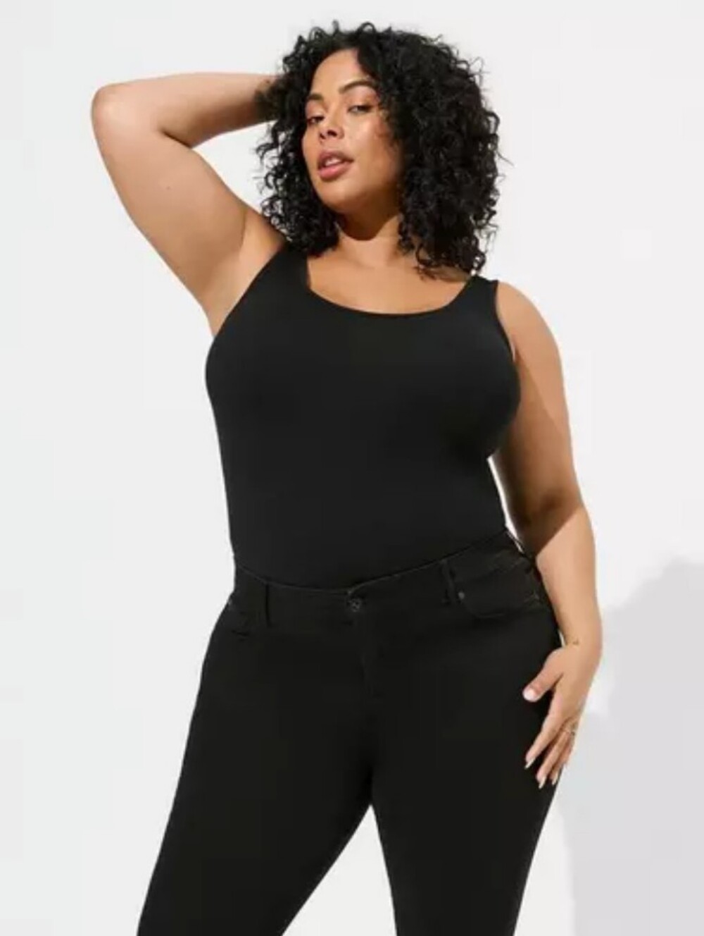 Torrid Black Foxy Double Scoop Tank Top